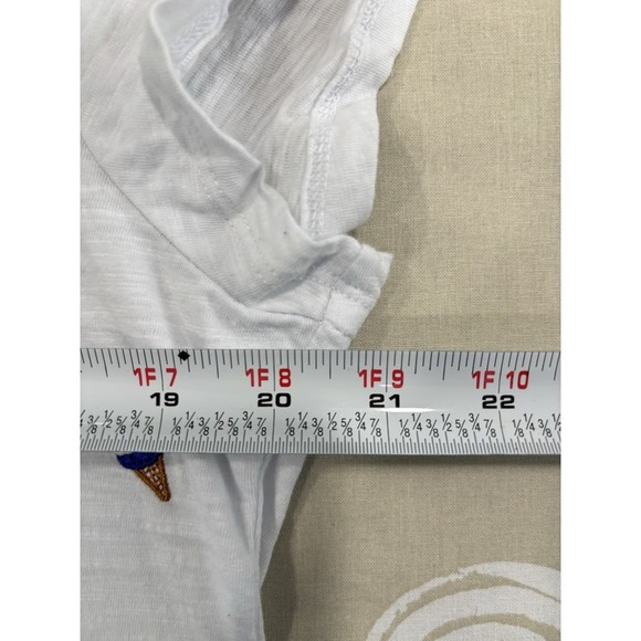 Cynthia Rowley Women's White Shirt With Ice Cream Pattern Embroidered Size XL - Picture 6 of 8